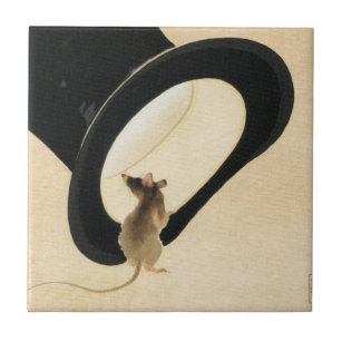 Mouse Top Hat Chinese Rat Year Zodiac Birthday CT Tile