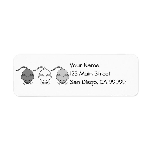 Mouse Trio Return Address Label (Front)