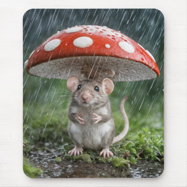 Mouse Under a Mushroom Pad (Front)