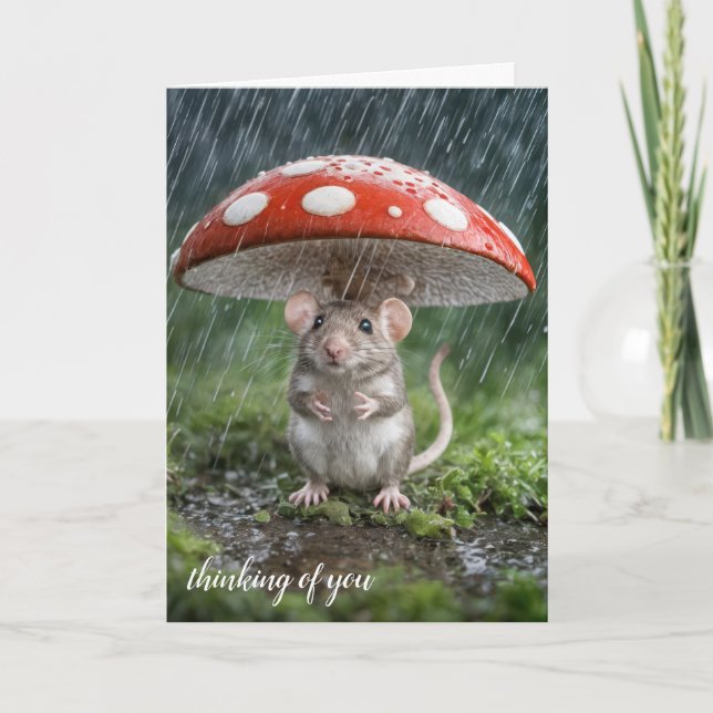 Mouse Under a Toadstool Card (Front)