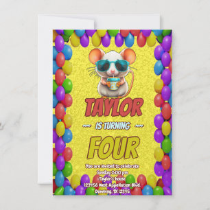 Mouse Unique  Personalised Birthday Invite Kids