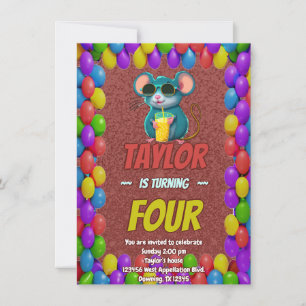 Mouse Unique  Personalised Birthday Invite Kids