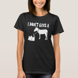 MOUSE WALKING A DONKEY I Don't Give Rats Mouse vin T-Shirt