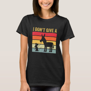 Mouse Walking A Donkey I Don't Give Rats T-Shirt