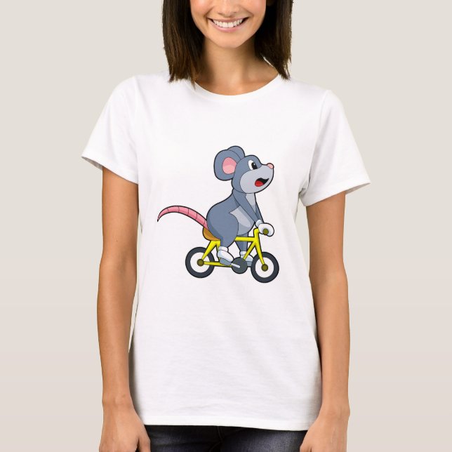 Mouse with Bicycle T-Shirt (Front)