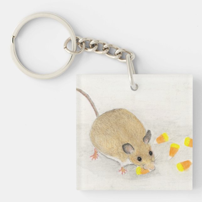 Mouse with Candy Corns Key Ring (Front)