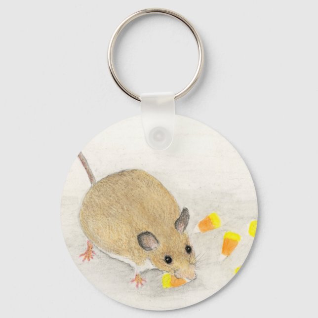 Mouse with Candy Corns Key Ring (Front)
