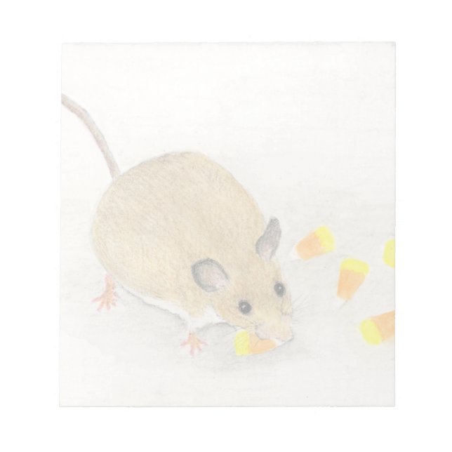 Mouse with Candy Corns Notepad (Front)