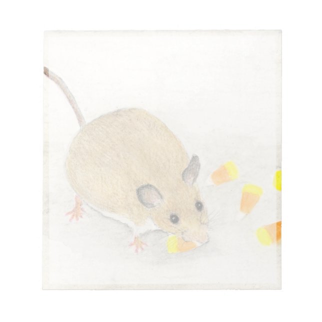 Mouse with Candy Corns Notepad (Front)