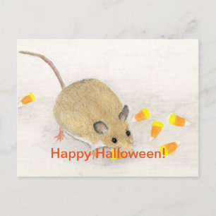 Mouse with Candy Corns Postcard
