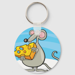 Mouse With Cheese Keychain