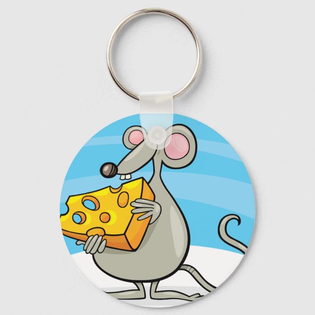 Mouse With Cheese Keychain (Front)