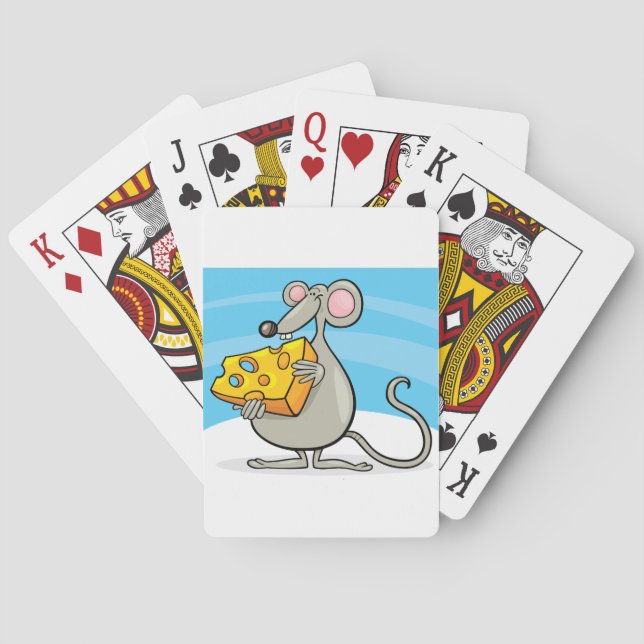 Mouse With Cheese Playing Cards (Back)