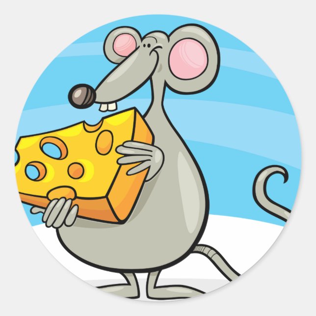 Mouse With Cheese Stickers (Front)
