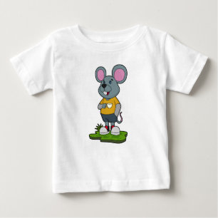 Mouse with Coffee cup Baby T-Shirt