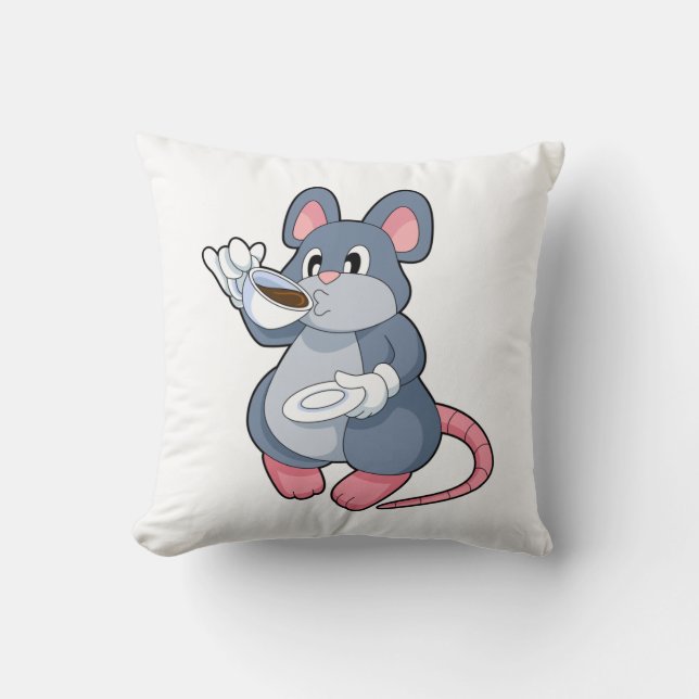Mouse with Coffee Cup Cushion (Front)