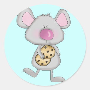 Mouse with Cookies Tshirts and Gifts Classic Round Sticker