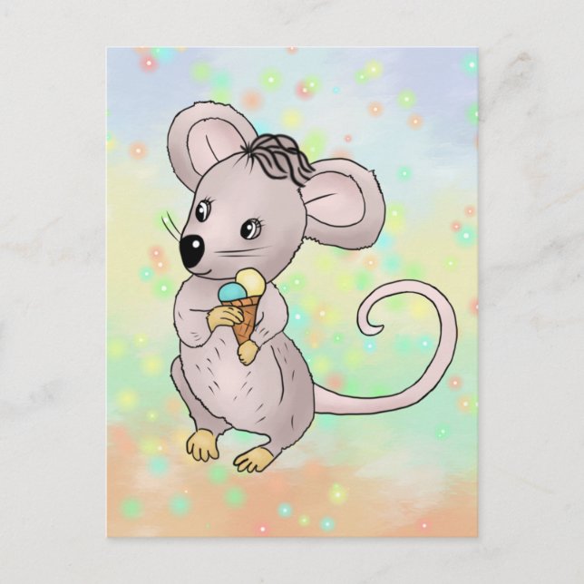 Mouse with ice postcard (Front)