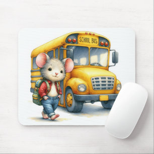 Mouse With Yellow School Bus Pad