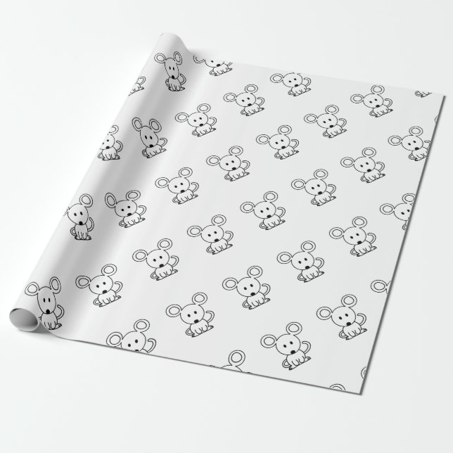 Mouse Wrapping Paper (Unrolled)