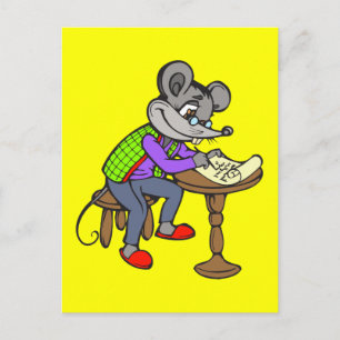 Mouse Writing Letter Postcard