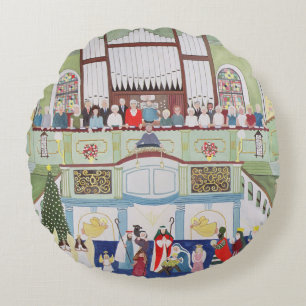 Mousehole Methodist Chapel Cornwall Round Cushion