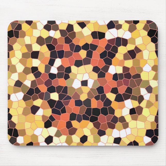 Mousemat Bright Light to Dark Oranges Tiles Design (Front)