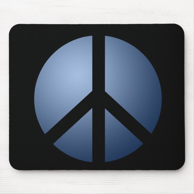 Mousemat Peace, Black and Blue (Front)