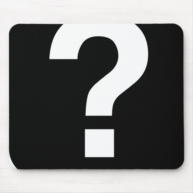 Mousemat, Question Mark Icon Punctuation Mouse Pad (Front)