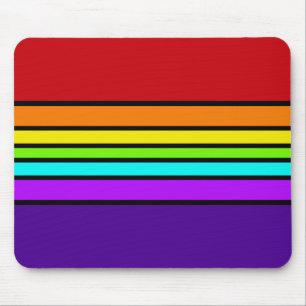 Mousemat Rainbow Stripes Horizontal Optical Fun