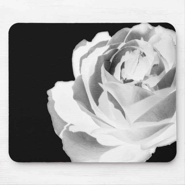 Mousemat White Rose Flowered Mousepad (Front)