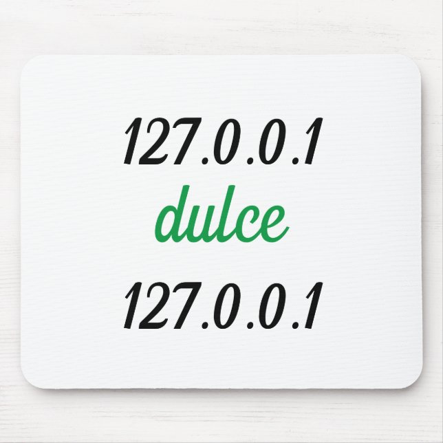 Mousepad 127.0.0.1 dulce 127.0.0.1 (Front)
