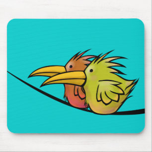 Mousepad, 2 Birds on a Wire Mouse Pad