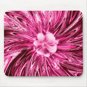 Mousepad Abstract Lines Purple Flower
