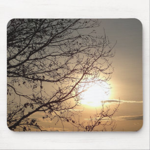 Mousepad beautiful sunset with branchs