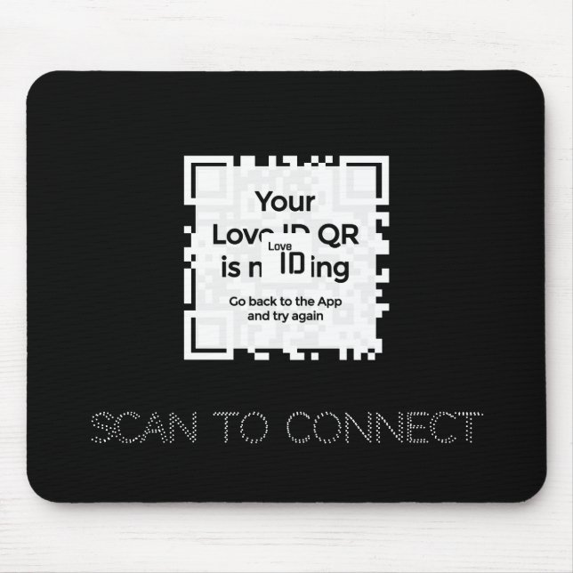 Mousepad - BLACK - QR - GLAM Collection (Front)