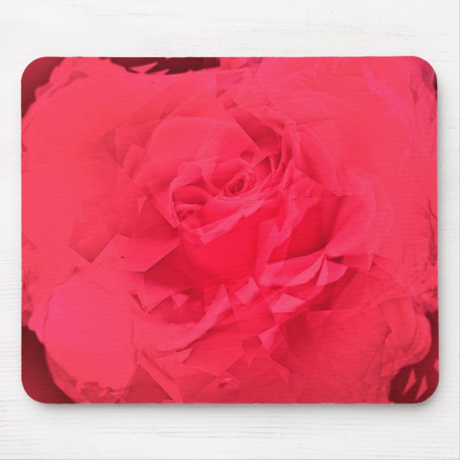 Mousepad Bloomed Rose Vibrant Pink (Front)