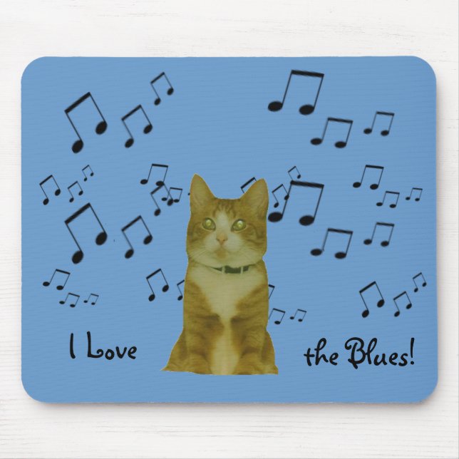 Mousepad - Blues Cat (Front)