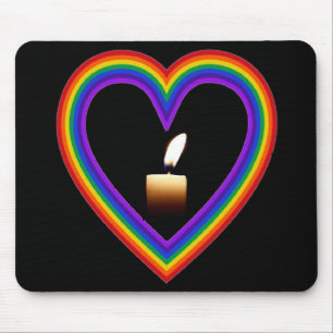 Mousepad Candle In A Rainbow