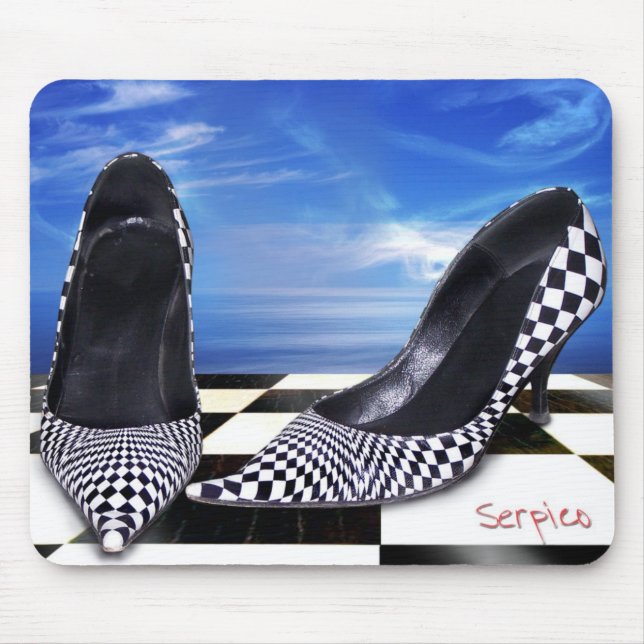 Mousepad-Chequered Designed Shoe Mouse Pad (Front)