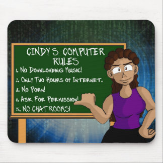 Mousepad: Cindy's Computer Rules Mouse Pad