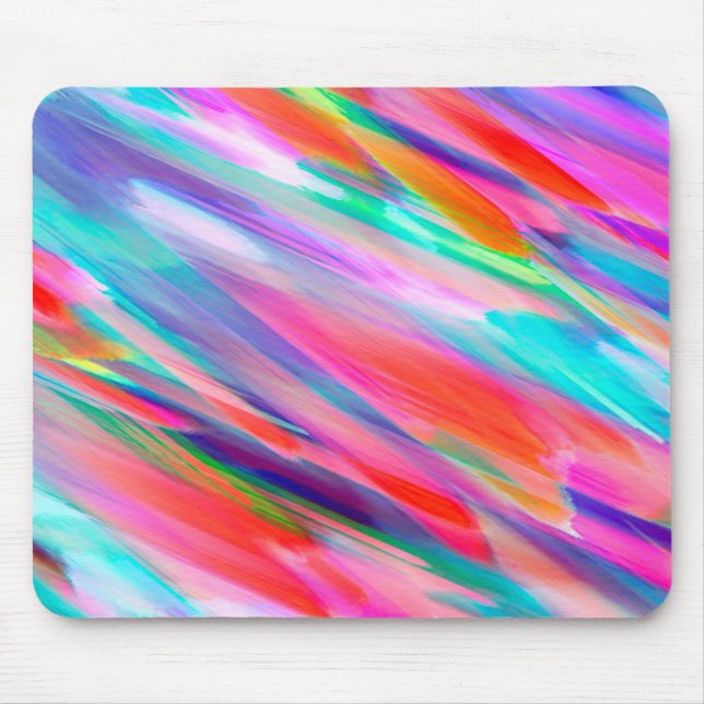 Mousepad Colourful digital art splashing (Front)