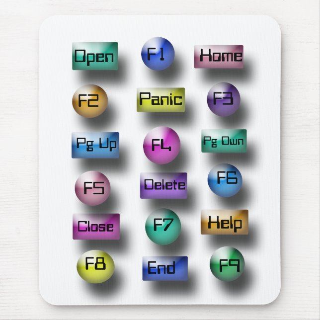 Mousepad - Computer buttons (Front)
