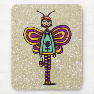 Mousepad, Cute Girly Butterfly Costume Mouse Pad