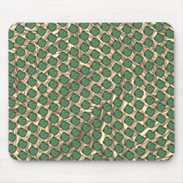 MousePad de PC, quadriculos verdes sobre marrom (Front)