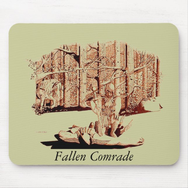 Mousepad - Fallen Comrade - sepia (Front)