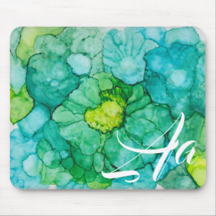 Mousepad "Floral Alcohol Ink Painting"