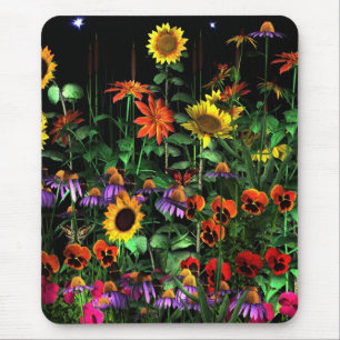 Mousepad Floral Flowers At Night Half 2