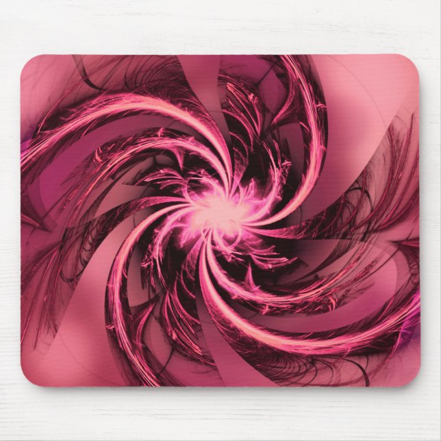 Mousepad Fractal Twisted Purple & Plum (Front)
