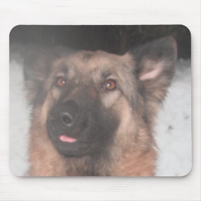 Mousepad German Shepherd Sticking Tongue Out (Front)
